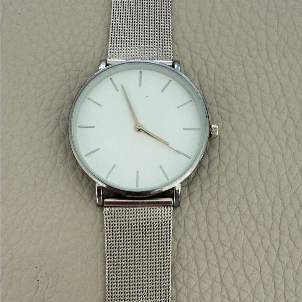 Silver Mesh Strap Watch